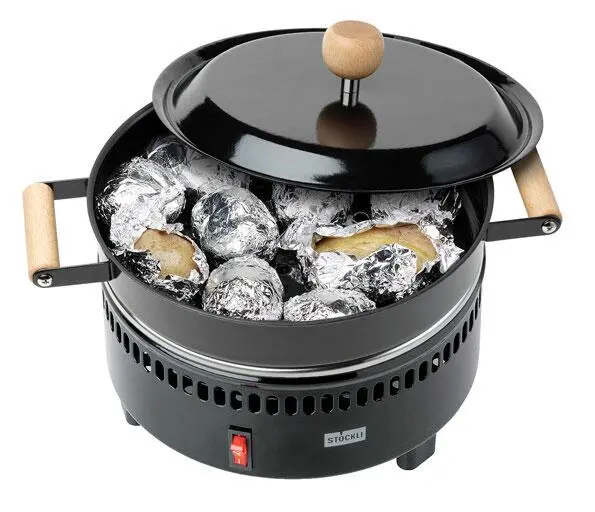 Stöckli Marroniofen Mit Holzgriff, Inkl. Grill-& Crêpe-Platte – Bild 3