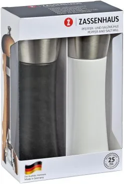 Zassenhaus Mühlen-Set Augsburg Schwarz/weiß