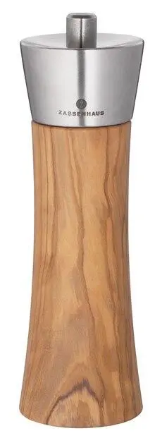 Zassenhaus Pfeffermühle Augsburg Aus Edelstahl/ Olivenholz