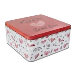 Städter Gebäckdose Sweet Love 21 X 21 Cm / H 10 Cm Bunt Quadratisch