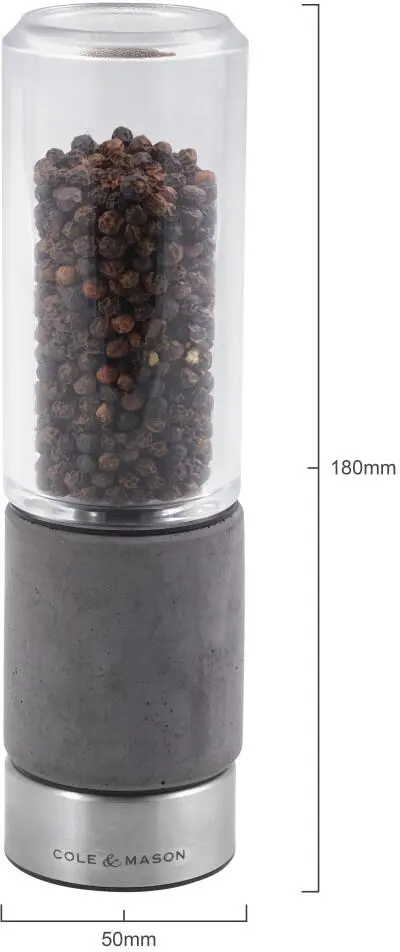 Cole & Mason Regent Concrete Salz- Und Pfeffermühle Geschenkset, 18 Cm – Bild 2