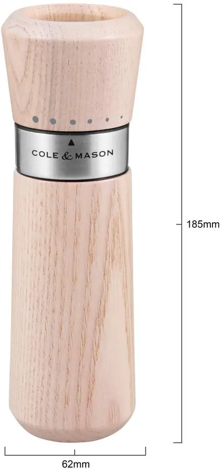 Cole & Mason Lyndhurst Nordic White Salzmühle, 18,5 Cm – Bild 2
