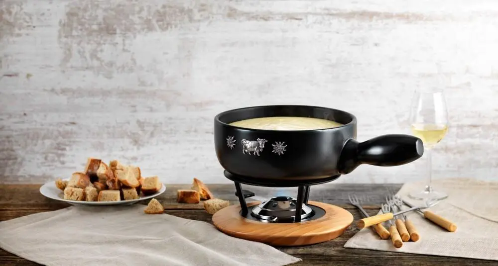 Kuhn Rikon Käsefondue Set Alpina, 9-teilig – Bild 3