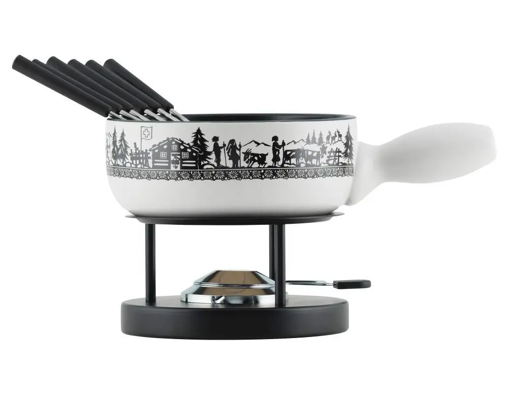 Kuhn Rikon Käsefondue Set Alpweide, 9-teilig – Bild 2