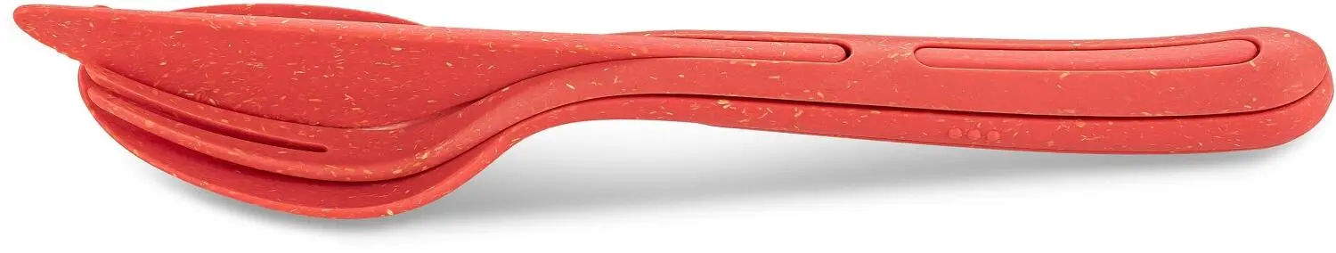 Koziol Besteck-Set KLIKK, 3-tlg. In Coral – Bild 4
