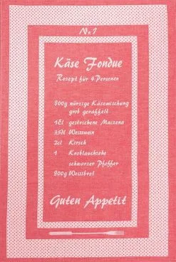 Küchentuch Fondue Nr. 1 Von KULTSCHTOFF, Rot